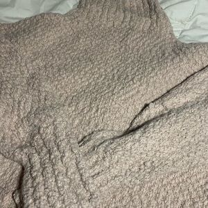Pale pink mock neck soft sweater for winter/fall